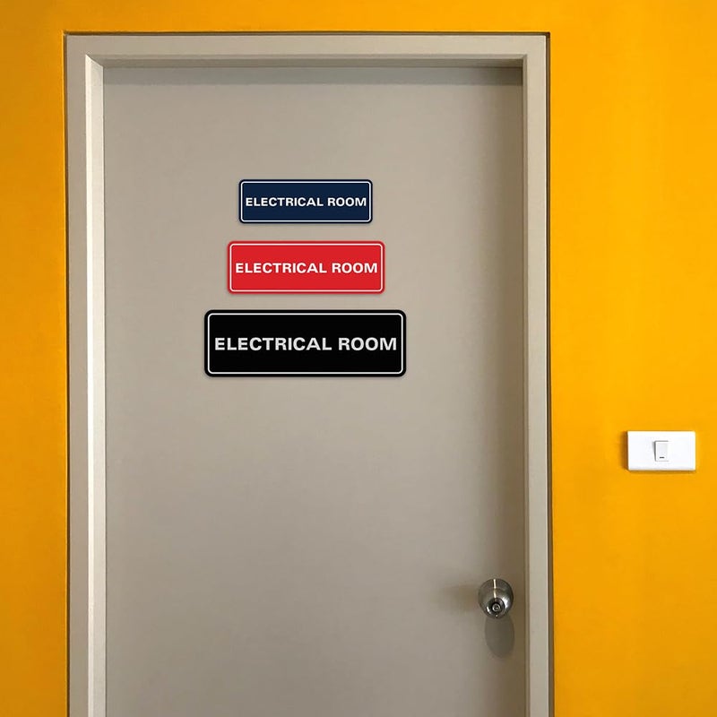 All Quality Standard Electrical Room Sign - Lt Gray - Small (1 Pack) - Image 3
